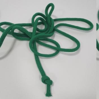 Шнур круглый хб зеленый 6мм  ШК008