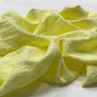 Ткань костюмная эффект мятости 100% лен 145см Нежно-желтый ЛК051