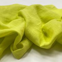 Ткань сорочечная эффект мятости100%лен 150 см Лимон ЛС017