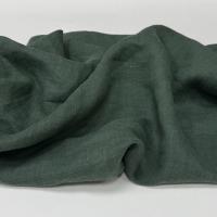 Ткань костюмная эффект мятости 100% лен 145см Хаки ЛК064