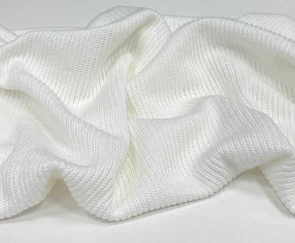 Трикотаж вязаный белый 150см ТЖ003