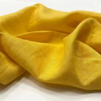 Ткань костюмная 100% лен 150см Желтый ЛК007