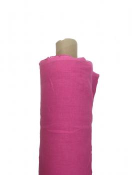 Ткань блузочно-сорочечная 100% лен 150см Темно-розовый ЛС005