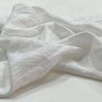 Ткань костюмная эффект мятости 100% лен 145см Белый ЛК017
