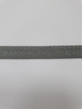Тесьма киперная металл серый/серебро пэ 13мм ТК089